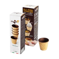 Chocup Mini 30 ml – Bicchieri in Wafer e Cioccolato Fondente (5 Pezzi)